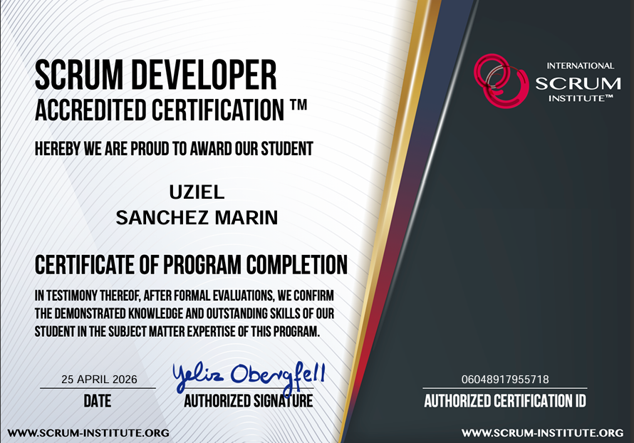 Scrum Developer Accredited Certification