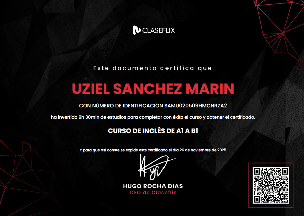 Curso de Inglés de A1 a B1